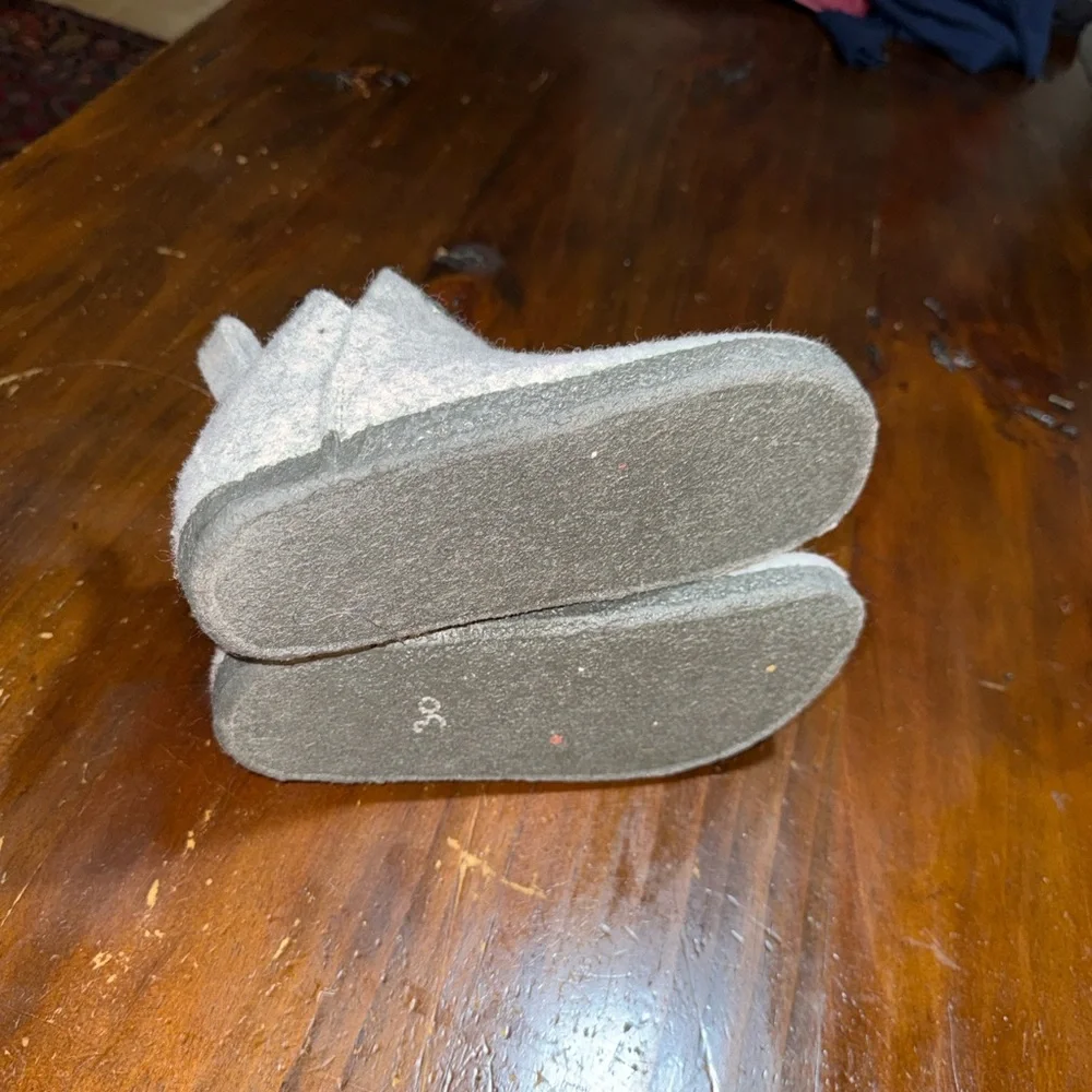 BIRKENSTOCK ANDERMATT SHEARLING ANTHRACITE LIGHT GREY🦋 - Picture 7 of 11